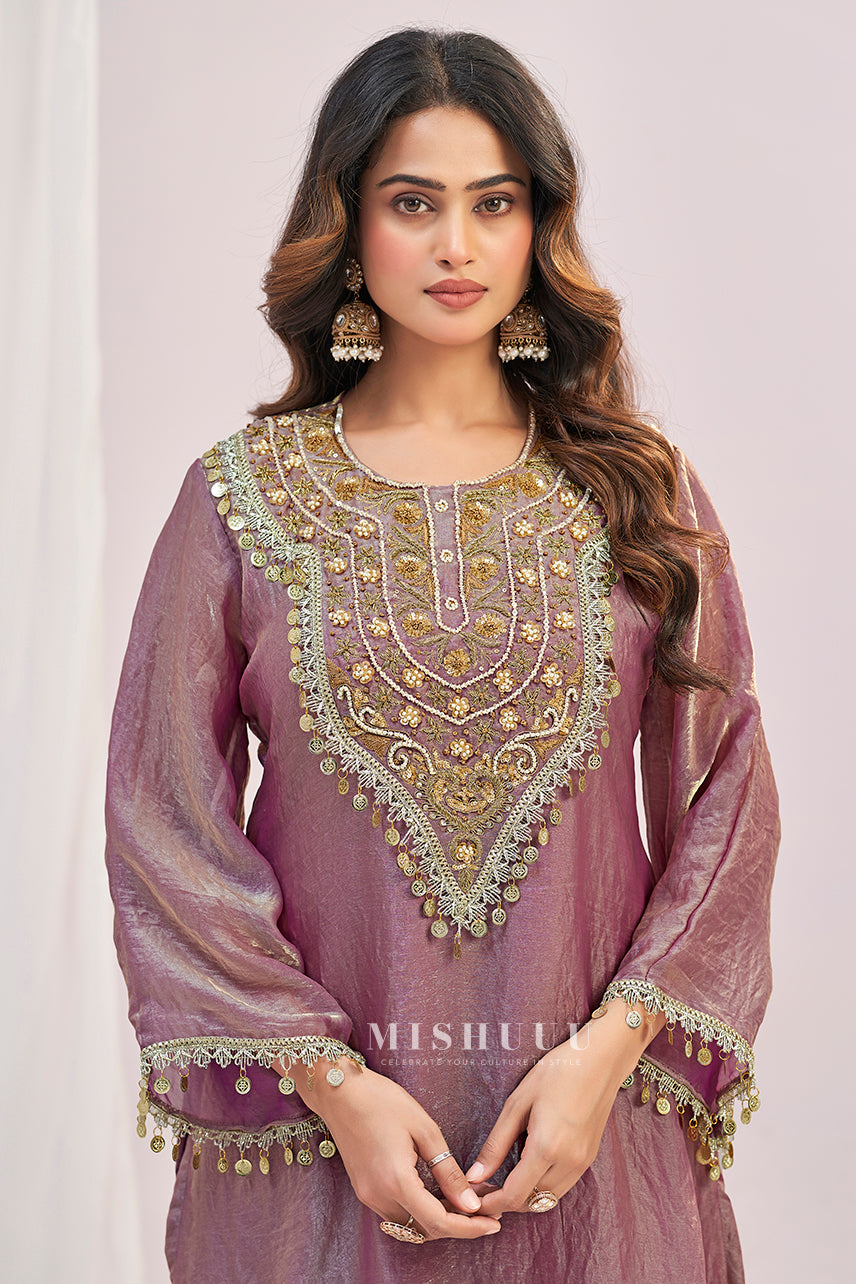Lilac Mirror Kurta Set