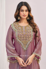 Lilac Mirror Kurta Set