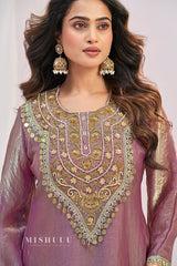 Lilac Mirror Kurta Set