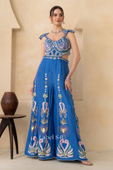 Royal Blue Embellished Jumpsuit