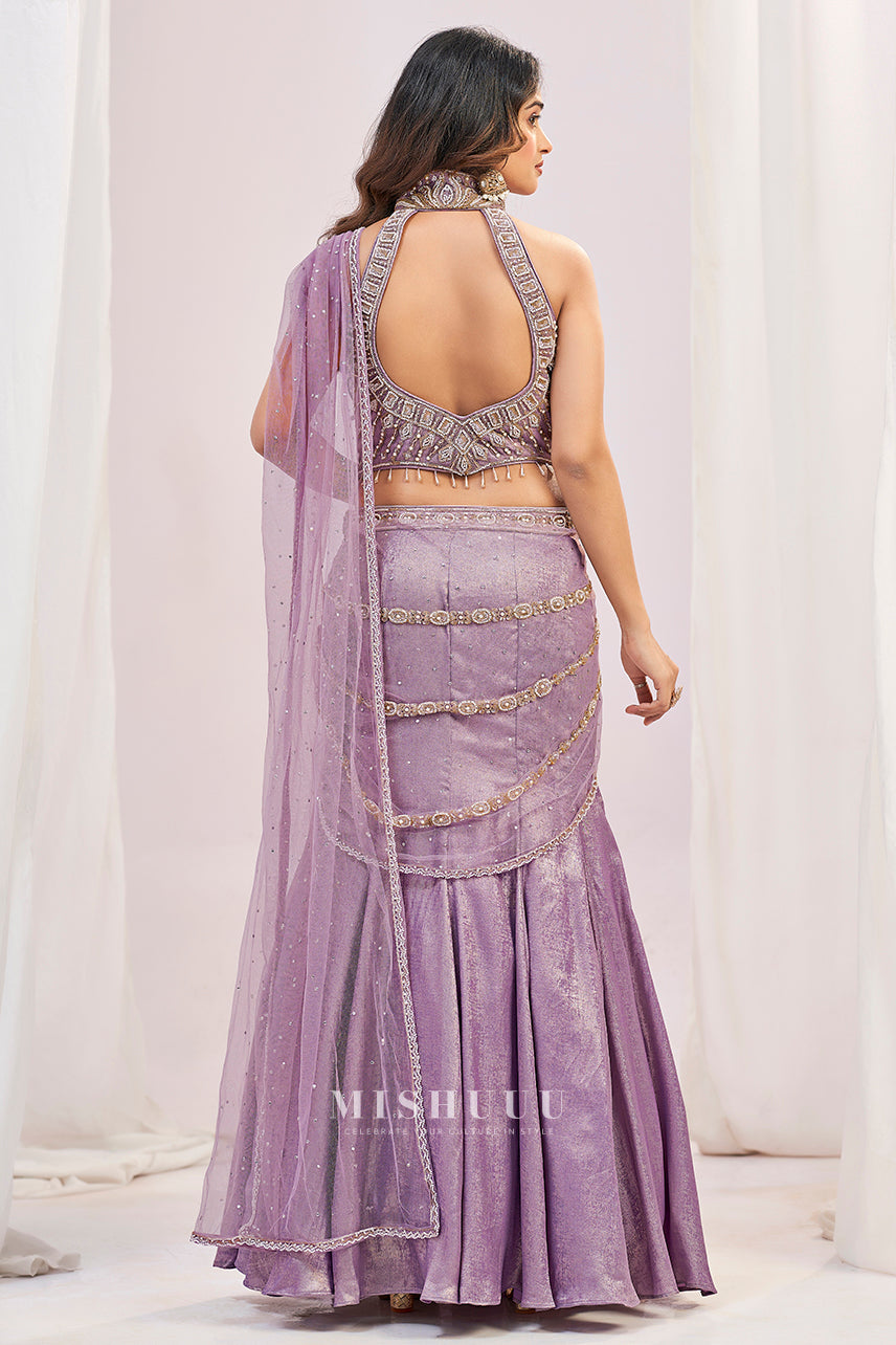 Amethyst Aura Embellished Lehenga Set