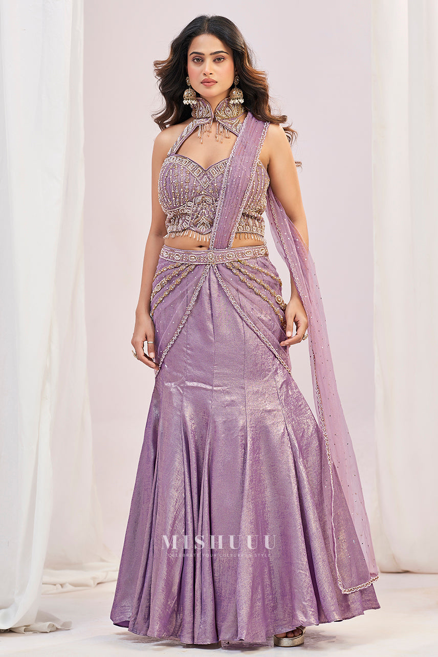 Amethyst Aura Embellished Lehenga Set
