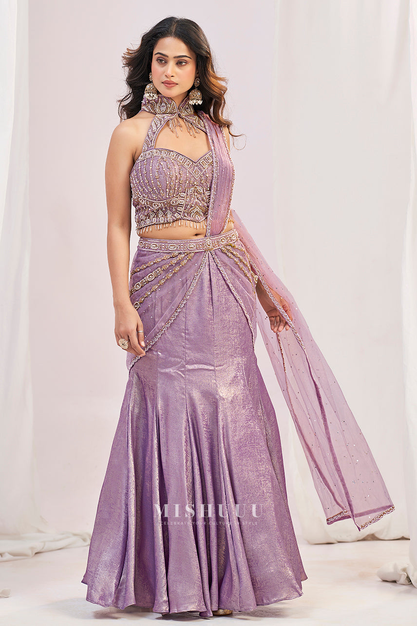 Amethyst Aura Embellished Lehenga Set