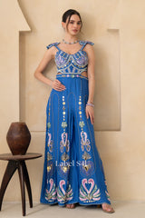 Royal Blue Embellished Jumpsuit