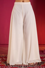 Ivory Pearl Embroidered Sharara Set – Subtle Grandeur with Eternal Elegance
