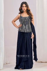 Midnight Gleam Skirt Set