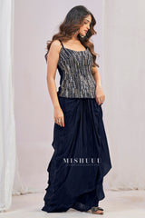 Midnight Gleam Skirt Set