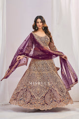 Regal Plum Heritage Lehenga