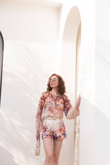 Soft Floral Chiffon Summer Co-Ord Set