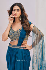 Teal Aura Concept Saree