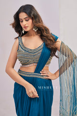 Teal Aura Concept Saree