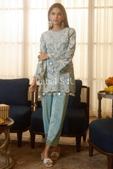 Powder Blue Embroidered Kurta Set