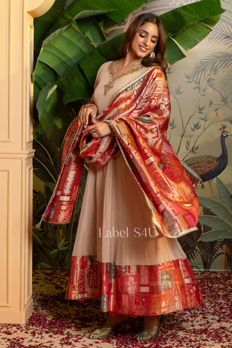 Golden Heritage Anarkali Set | Label S4U