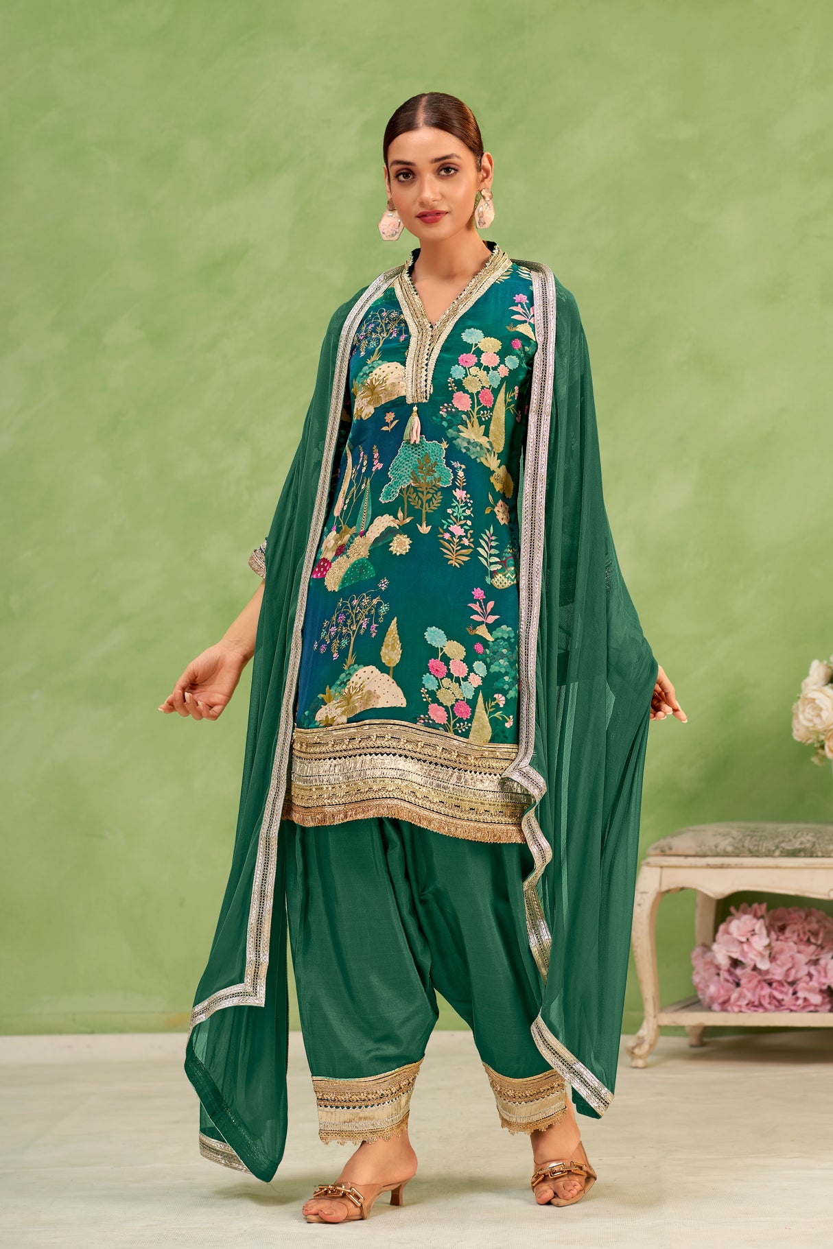 Botanical Print Suit Floral Outfit