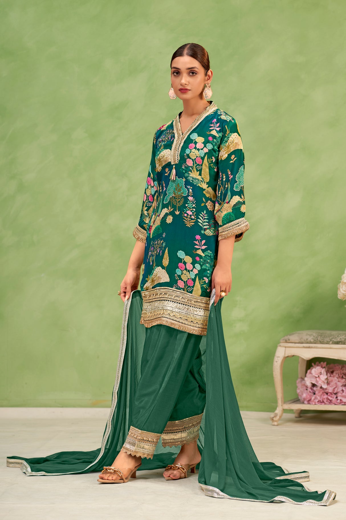 Botanical Print Suit Floral Outfit