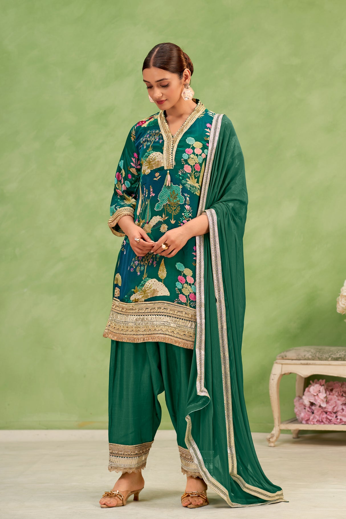 Botanical Print Suit Floral Outfit