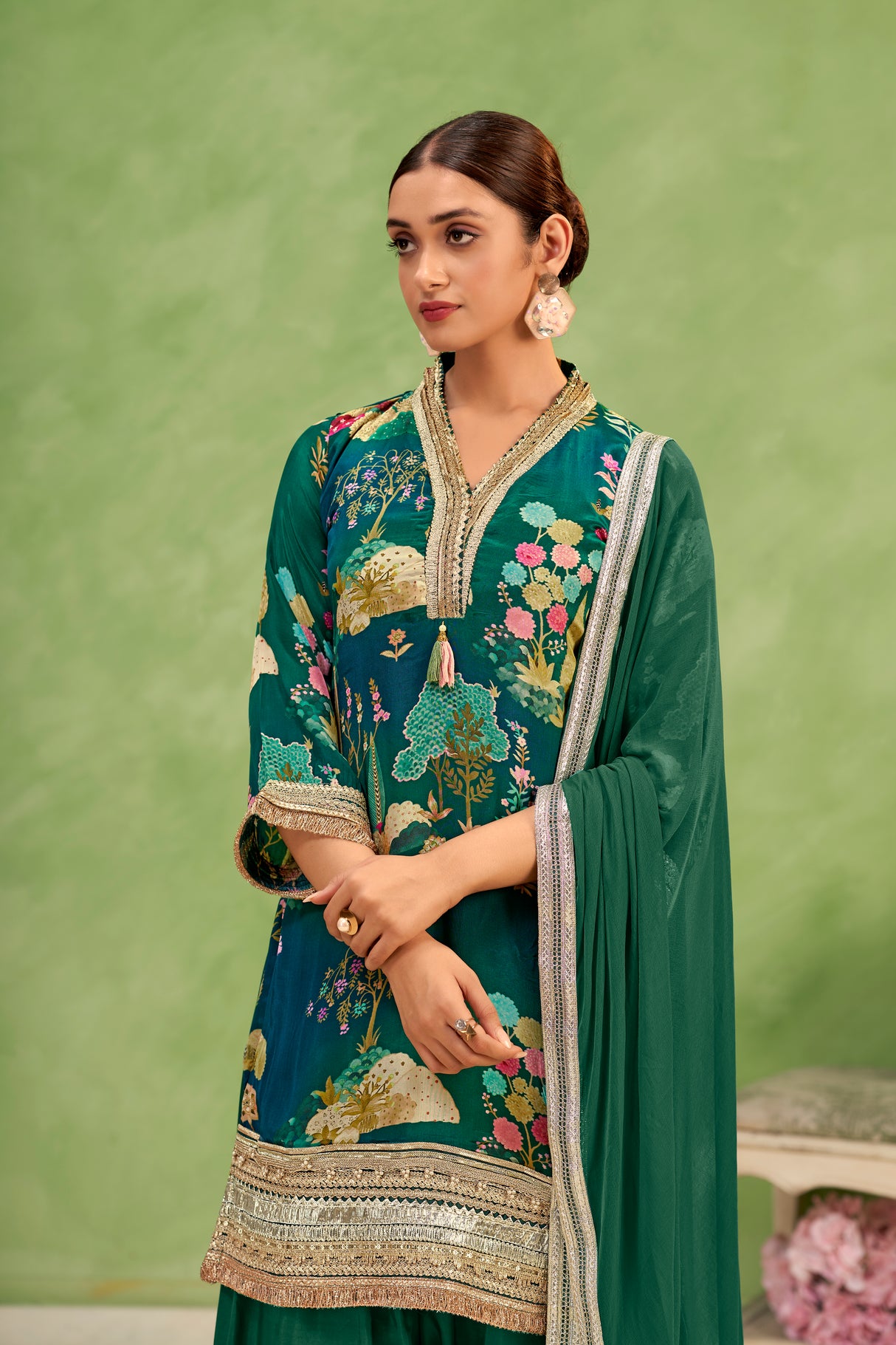 Botanical Print Suit Floral Outfit