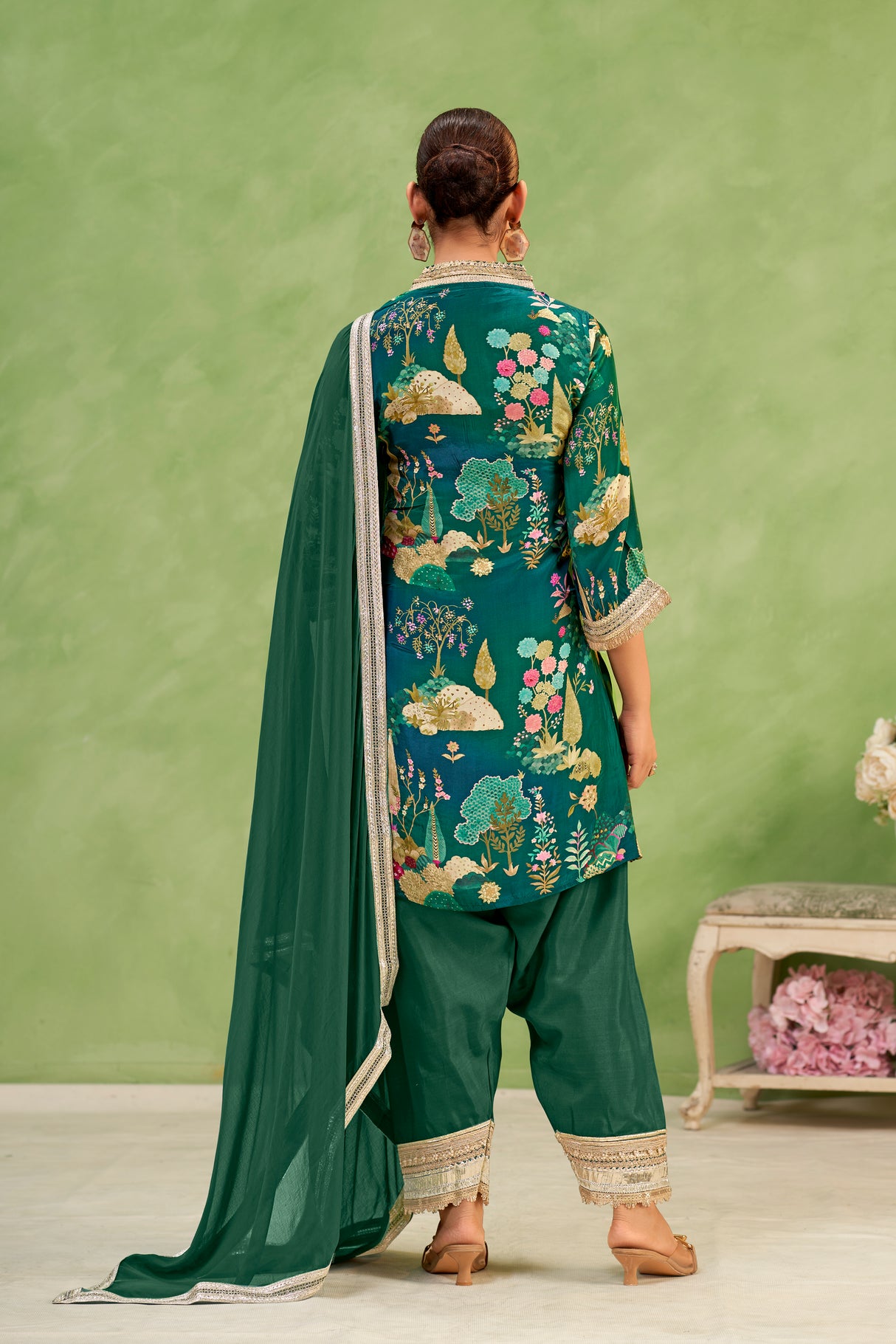 Botanical Print Suit Floral Outfit