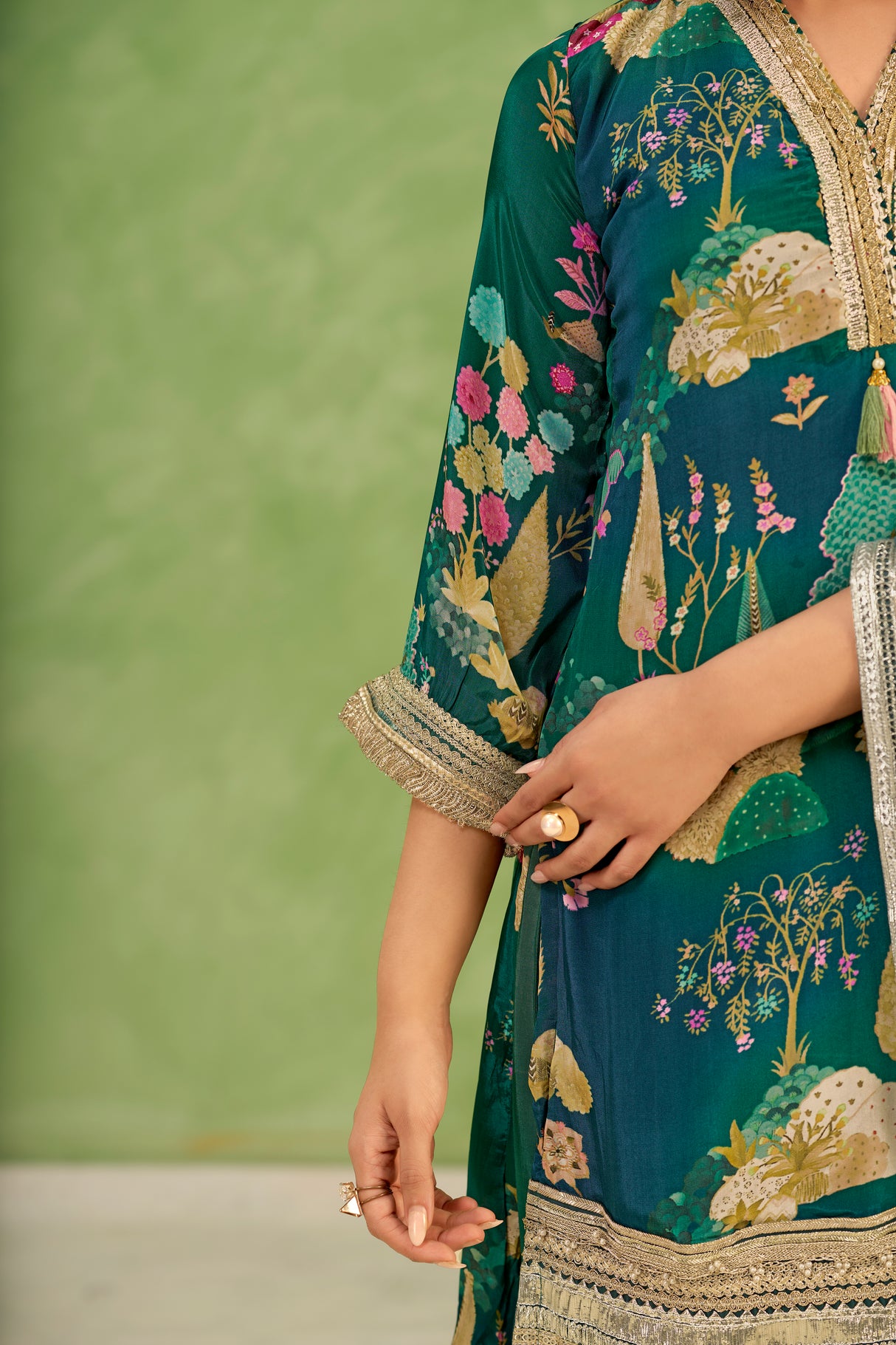 Botanical Print Suit Floral Outfit