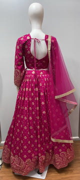 Rani Pink Embroidered Lehenga Luxe Set