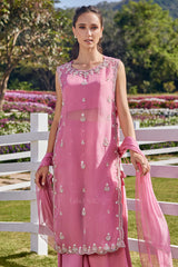 Blush Pearl Embellished Palazzo Set