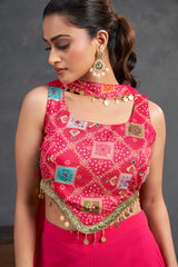 Fuchsia Mirror Work Co-Ord Set – Vibrant Energy Meets Contemporary Craft