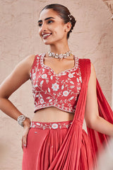 Red bollywood saree