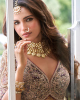 Olive Embellished Bridal Lehenga Set