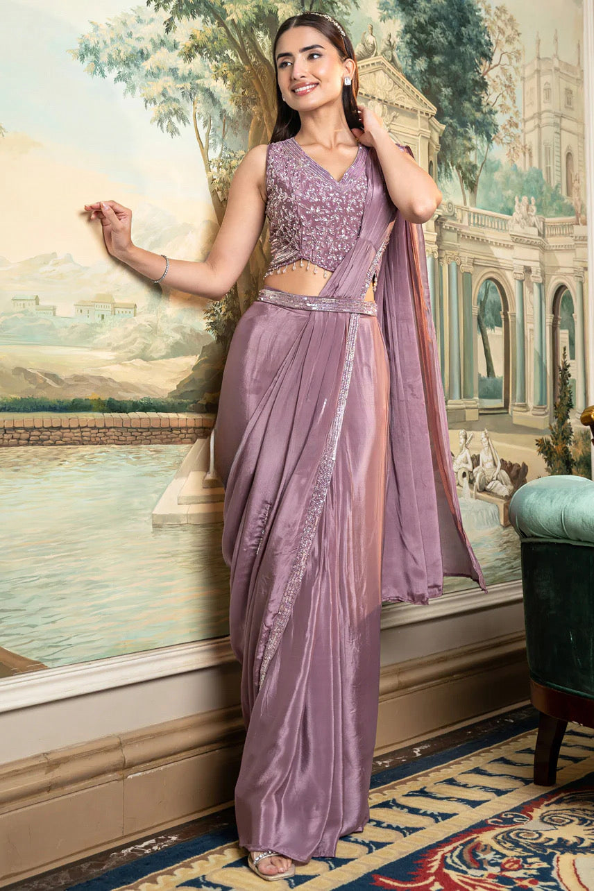 Sage Serenity-Pre Draped Saree