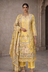 Yellow Printed Kurta Palazzo Set