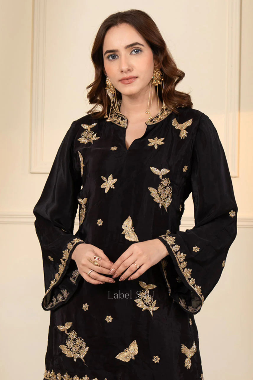 Noir Gold Palazzo Set