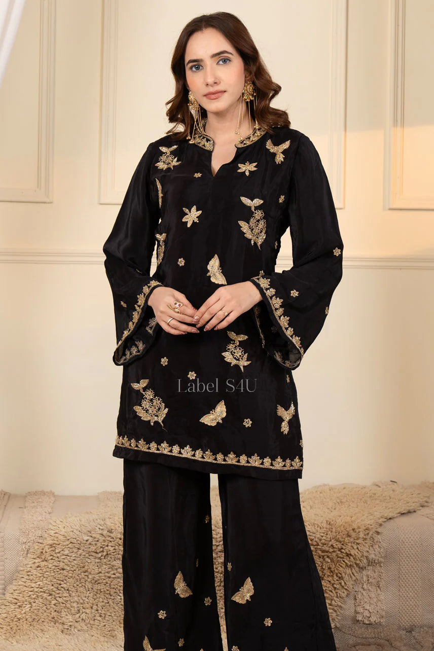 Noir Gold Palazzo Set