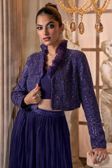 Mastani Violet-Skirt Set