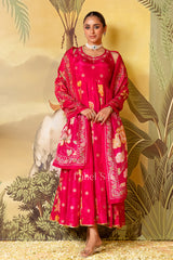 Ruby Red Anarkali Set | Label S4U
