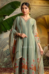 Sage Green Organza Suit Set | Label S4U