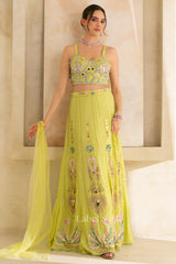 Lime Mirage Embellished Lehenga Set