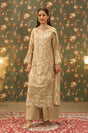 Golden Beige Embroidered Palazzo Set - MishUUU