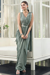 Sage Serenity-Pre Draped Saree