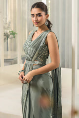 Sage Serenity-Pre Draped Saree