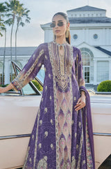 Royal Amethyst Embroidered Anarkali Set - MishUUU