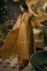 Mustard Gold Kaftan Sharara Set - MishUUU