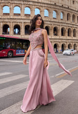 Dusty Pink Mirror Palazzo Set