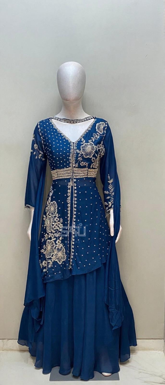 Midnight Sapphire Gown Set | Label S4U