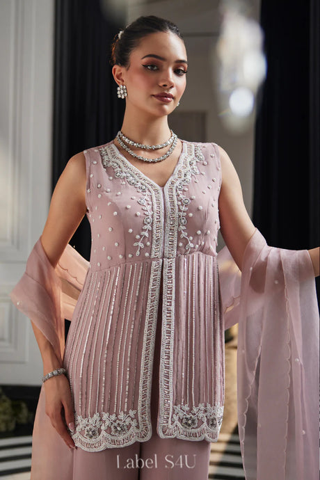 Dusty Pink Palazzo Set with Dupatta