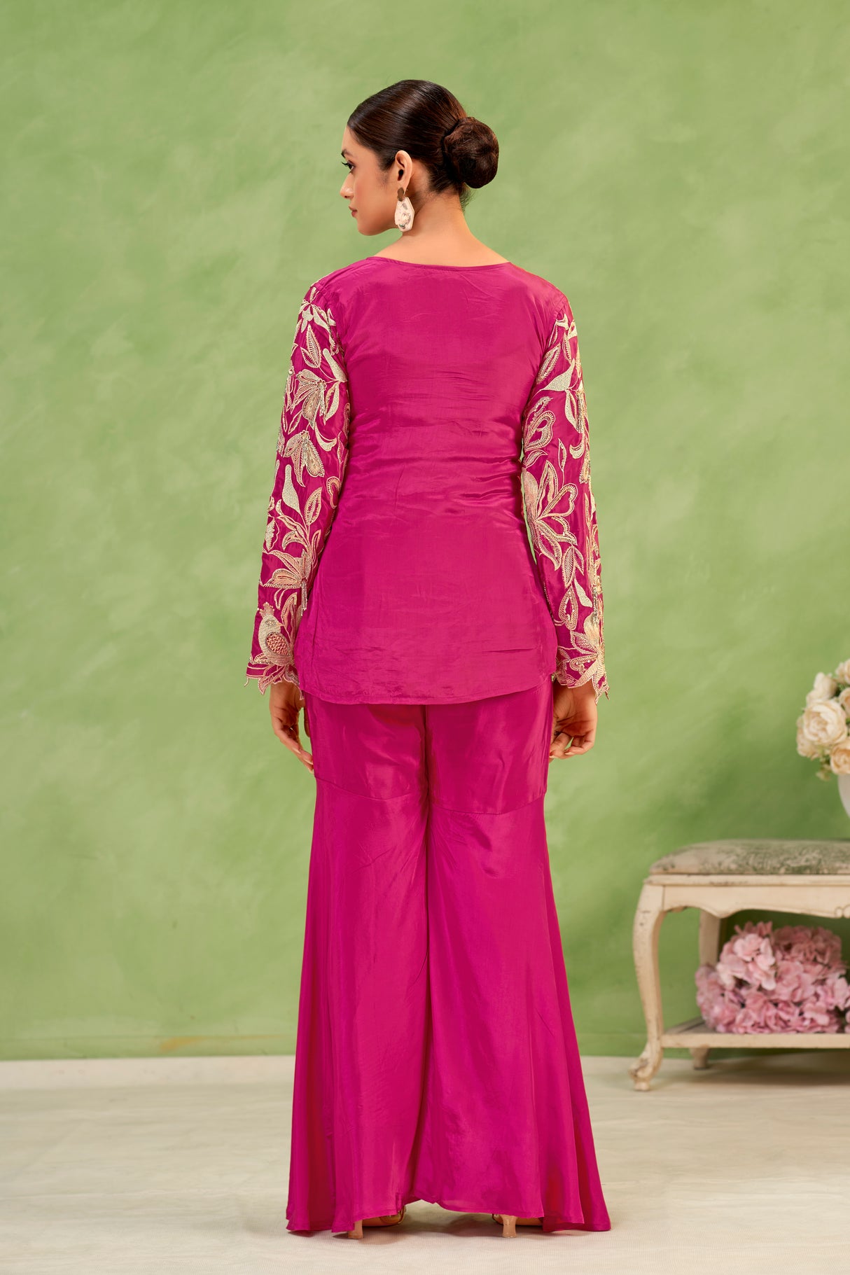 Hot Pink Embroidered Outfit |Label S4U