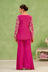 Hot Pink Embroidered Outfit |Label S4U