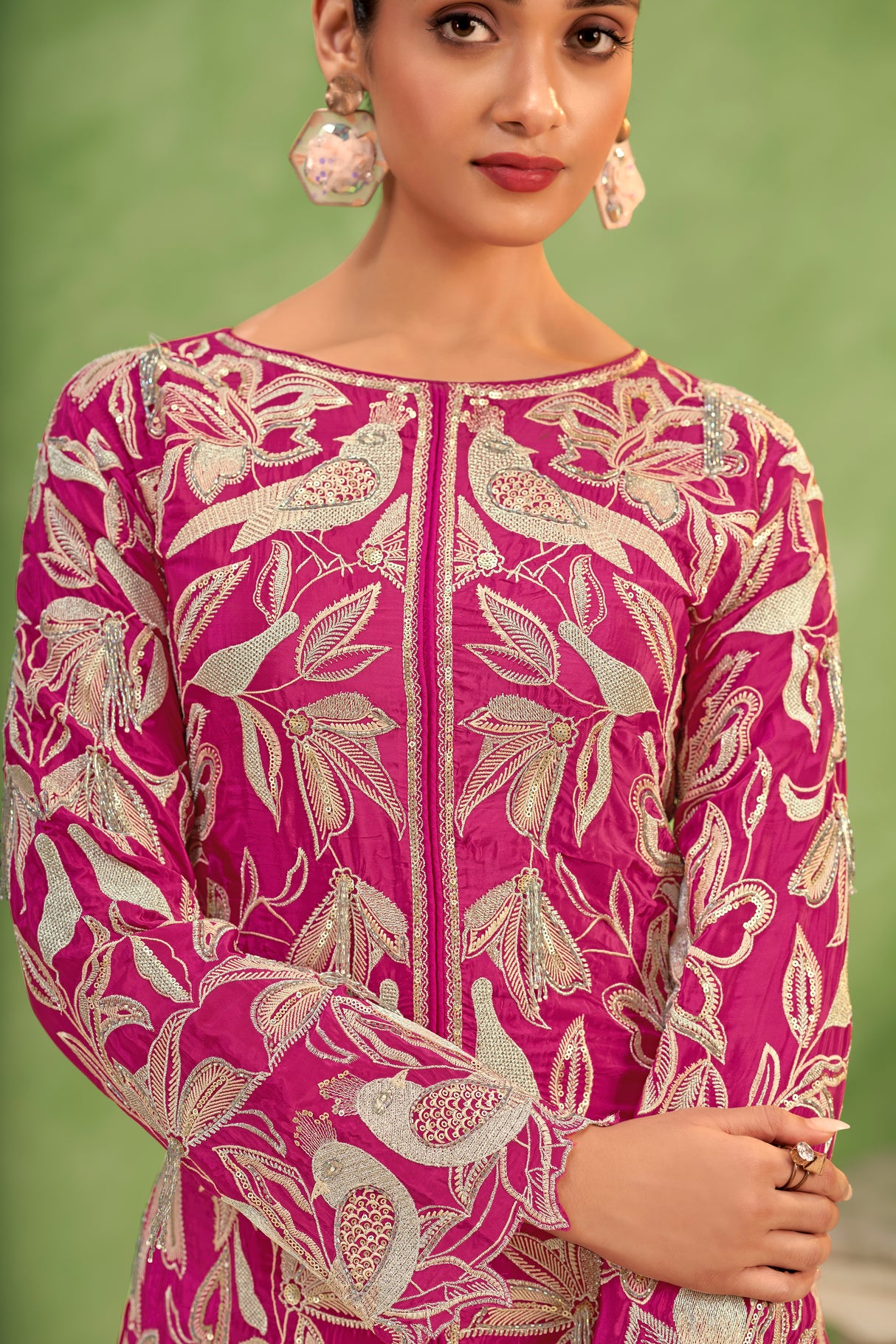 Hot Pink Embroidered Outfit |Label S4U