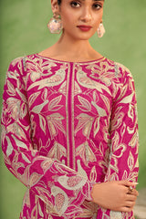 Hot Pink Embroidered Outfit |Label S4U
