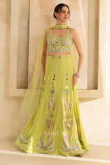 Lime Mirage Embellished Lehenga Set