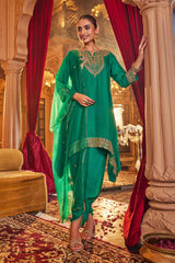 Raw silk suit set